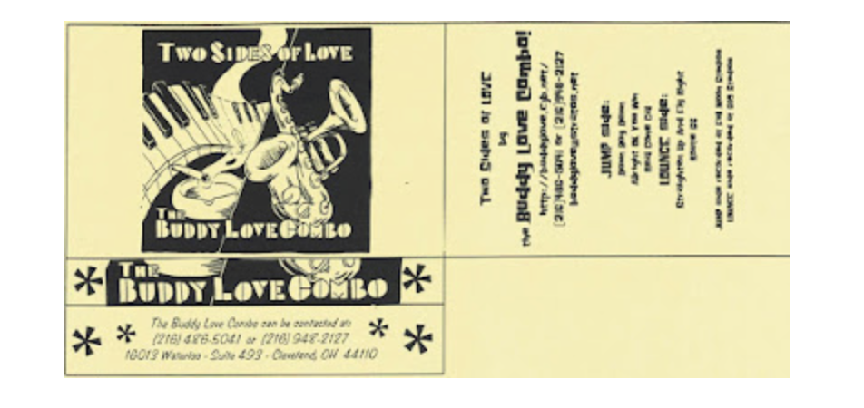 The Buddy Love Combo’s “Two Sides of Love” cassette tape label (1999)