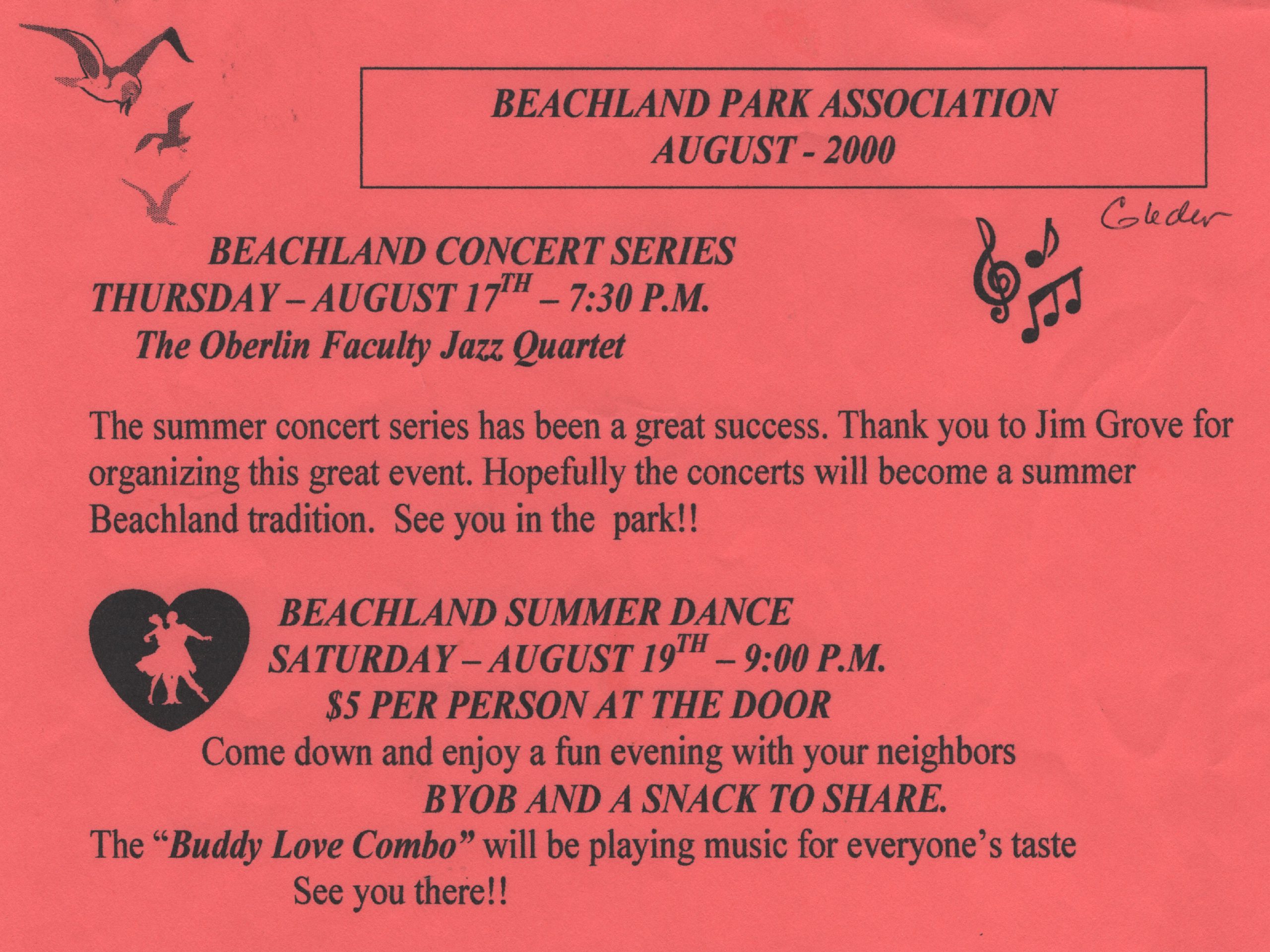Buddy Love Combo at Beachland Park in 2000
