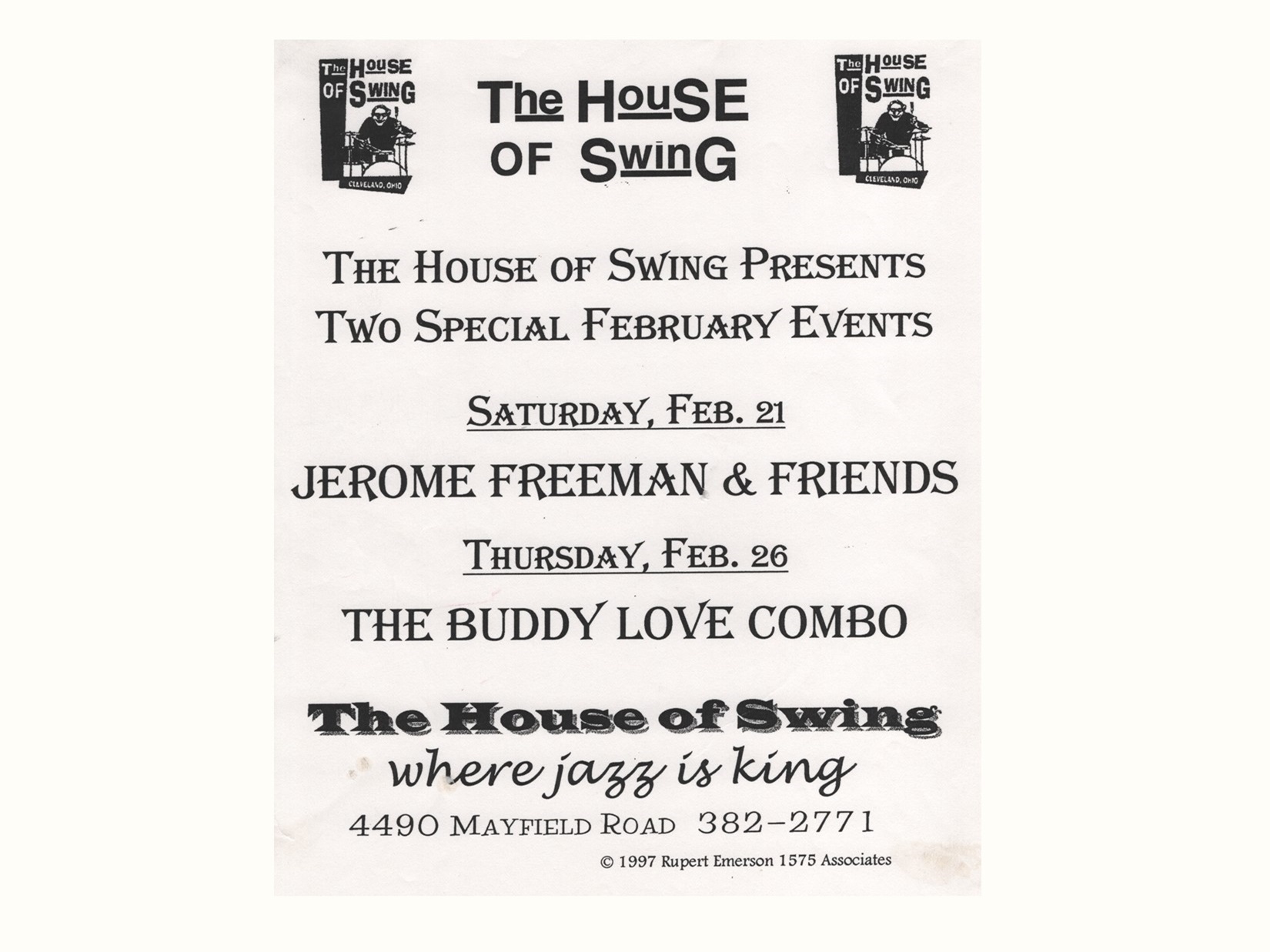 Buddy Love Combo at The House of Swing in 2000