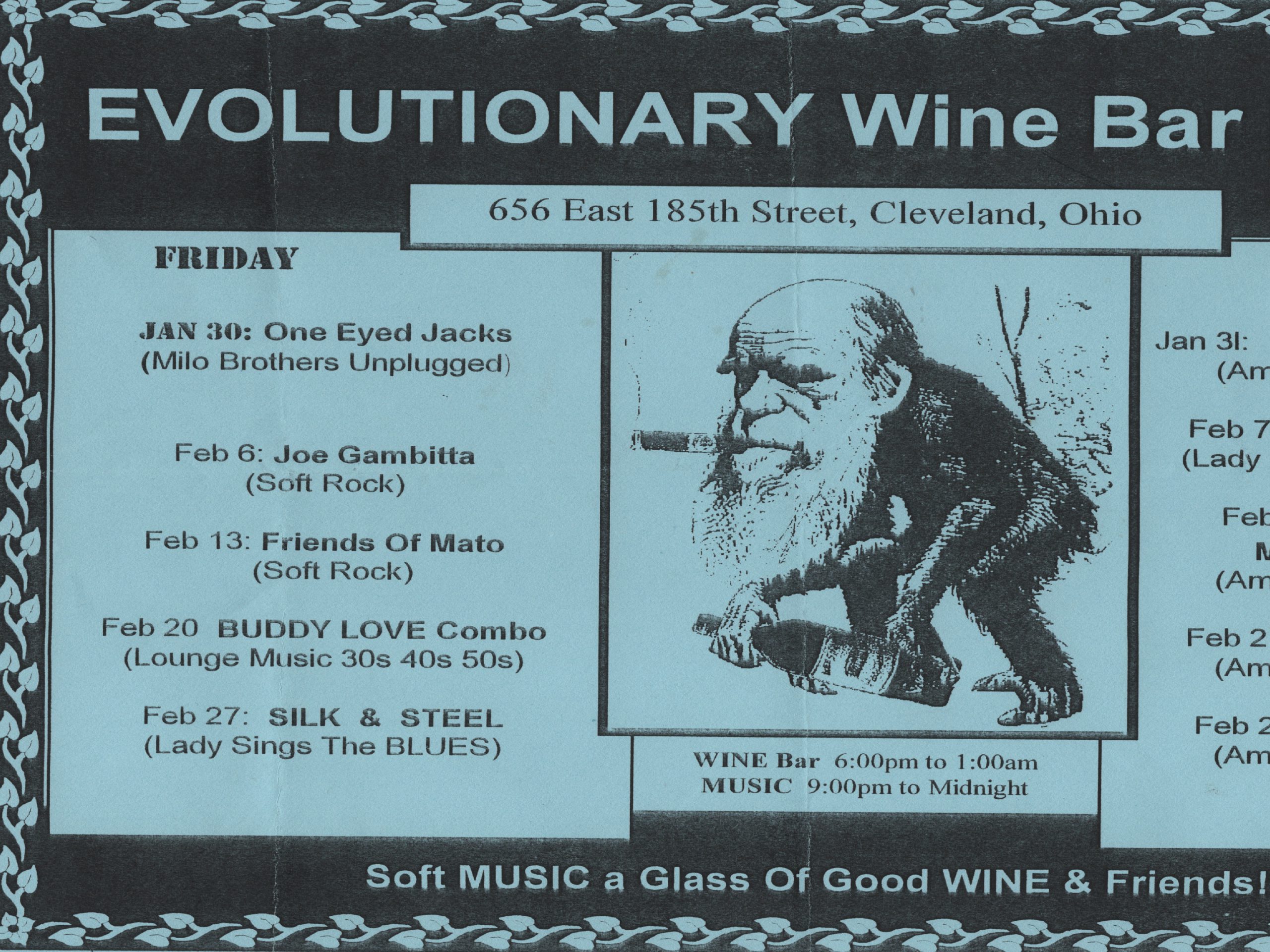 Buddy Love Combo at Evolutionary Wine Bar in 1998